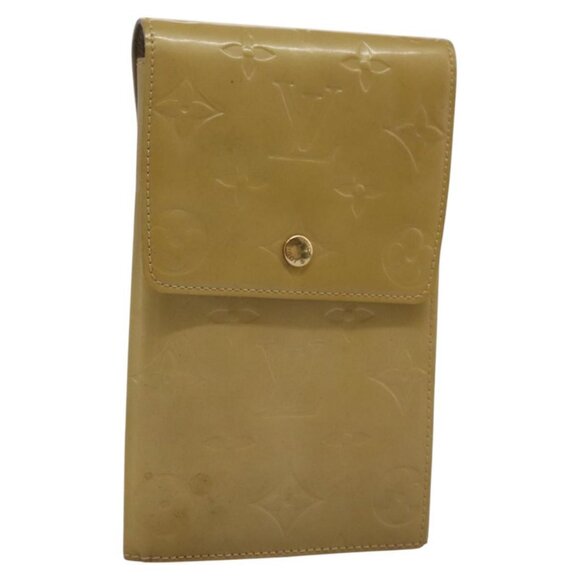 LOUIS VUITTON Monogram Vernis Walker Wallet Beige LV Auth - Picture 1 of 14